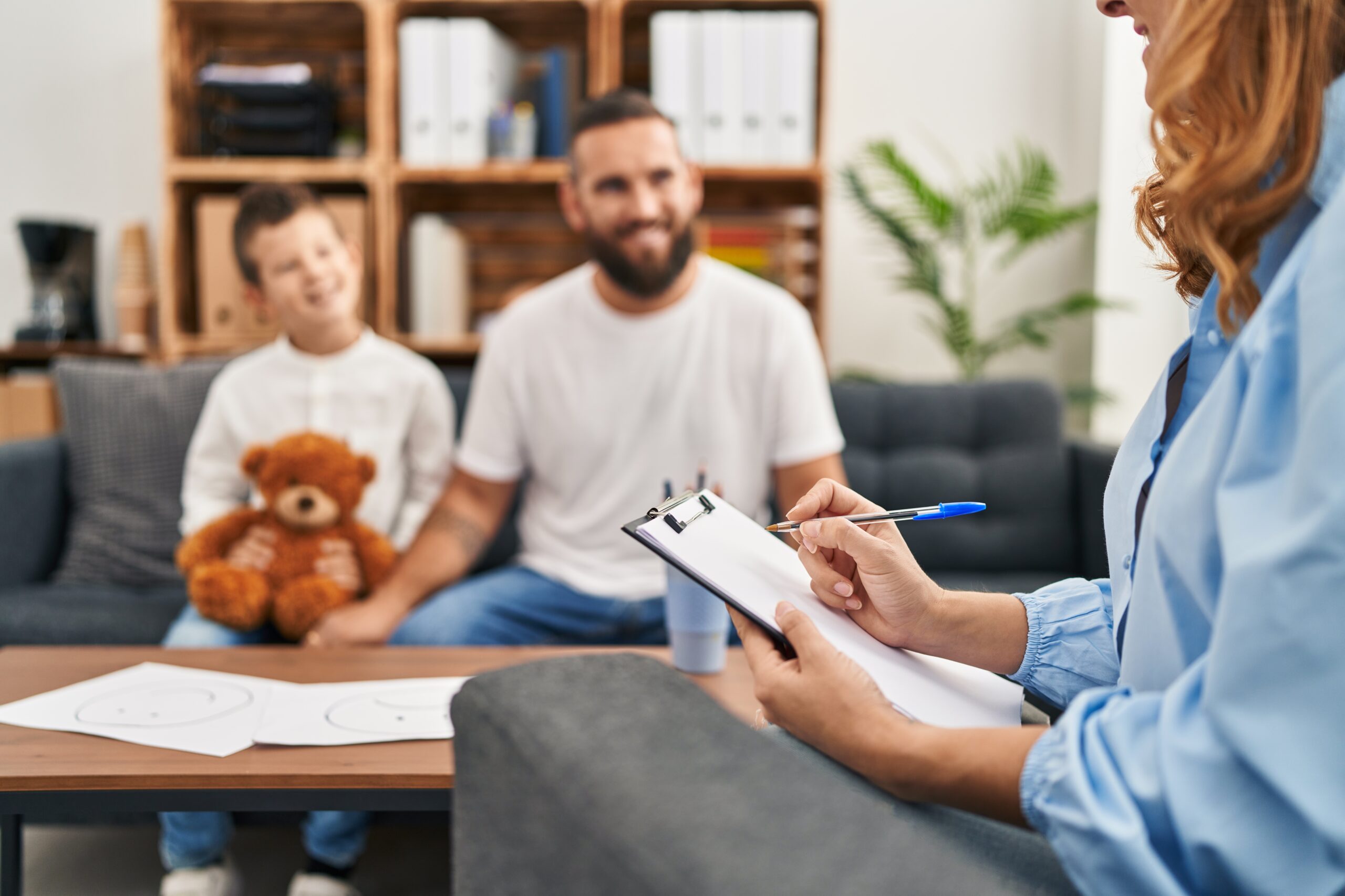 Family having psychology session at psychology center